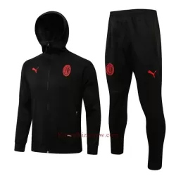 AC Milan Kurtka Treningowa z Kapturem 2022-23 Czarny AC Milan Kurtka Treningowa z Kapturem 2022-23 Czarny