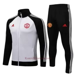 Manchester United Komplet Kurtki Treningowej 2022-23 Biało-Czarny Manchester United Komplet Kurtki Treningowej 2022-23 Biało-Czarny
