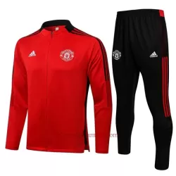 Manchester United Komplet Kurtki Treningowej 2022-23 Czerwony-Czarny Manchester United Komplet Kurtki Treningowej 2022-23 Czerwony-Czarny