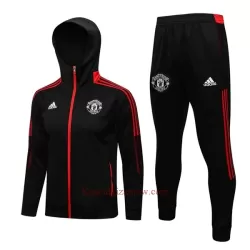 Manchester United Kurtka Treningowa z Kapturem 2022-23 Czarny-Czerwony Manchester United Kurtka Treningowa z Kapturem 2022-23 Czarny-Czerwony