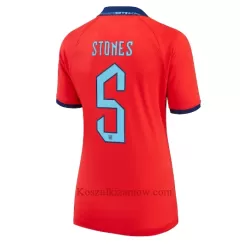 Koszulka Anglia John Stones 5 MŚ 2022 Wyjazdowa Damska Koszulka Anglia John Stones 5 MŚ 2022 Wyjazdowa Damska