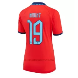 Koszulka Anglia Mason Mount 19 MŚ 2022 Wyjazdowa Damska Koszulka Anglia Mason Mount 19 MŚ 2022 Wyjazdowa Damska