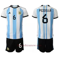 Koszulka Argentyna German Pezzella 6 MŚ 2022 Domowa Dziecięca Koszulka Argentyna German Pezzella 6 MŚ 2022 Domowa Dziecięca