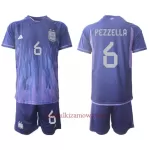 Koszulka Argentyna German Pezzella 6 MŚ 2022 Wyjazdowa Dziecięca