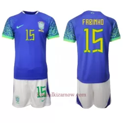 Koszulka Brazylia Fabinho 15 MŚ 2022 Wyjazdowa Dziecięca Koszulka Brazylia Fabinho 15 MŚ 2022 Wyjazdowa Dziecięca