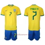 Koszulka Brazylia Lucas Paqueta 7 MŚ 2022 Domowa Dziecięca