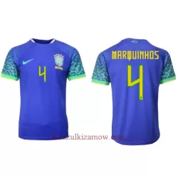 Koszulka Brazylia Marquinhos 4 MŚ 2022 Wyjazdowa Koszulka Brazylia Marquinhos 4 MŚ 2022 Wyjazdowa