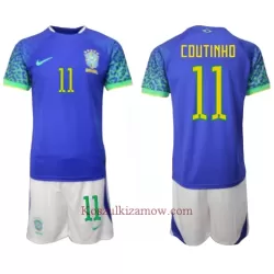 Koszulka Brazylia Philippe Coutinho 11 MŚ 2022 Wyjazdowa Dziecięca Koszulka Brazylia Philippe Coutinho 11 MŚ 2022 Wyjazdowa Dziecięca