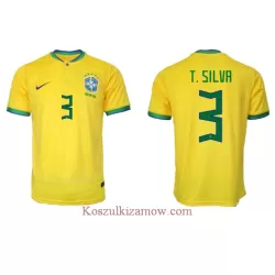 Koszulka Brazylia Thiago Silva 3 MŚ 2022 Domowa Koszulka Brazylia Thiago Silva 3 MŚ 2022 Domowa