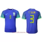 Koszulka Brazylia Thiago Silva 3 MŚ 2022 Wyjazdowa