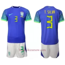 Koszulka Brazylia Thiago Silva 3 MŚ 2022 Wyjazdowa Dziecięca Koszulka Brazylia Thiago Silva 3 MŚ 2022 Wyjazdowa Dziecięca