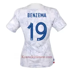 Koszulka Francja Karim Benzema 19 MŚ 2022 Wyjazdowa Damska Koszulka Francja Karim Benzema 19 MŚ 2022 Wyjazdowa Damska