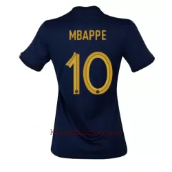 Koszulka Francja Kylian Mbappé 10 MŚ 2022 Domowa Damska Koszulka Francja Kylian Mbappé 10 MŚ 2022 Domowa Damska