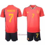 Koszulka Hiszpania Alvaro Morata 7 MŚ 2022 Domowa Dziecięca