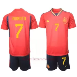 Koszulka Hiszpania Alvaro Morata 7 MŚ 2022 Domowa Dziecięca Koszulka Hiszpania Alvaro Morata 7 MŚ 2022 Domowa Dziecięca