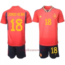 Koszulka Hiszpania Jordi Alba 18 MŚ 2022 Domowa Dziecięca Koszulka Hiszpania Jordi Alba 18 MŚ 2022 Domowa Dziecięca