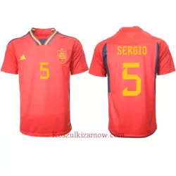 Koszulka Hiszpania Sergio Busquets 5 MŚ 2022 Domowa Koszulka Hiszpania Sergio Busquets 5 MŚ 2022 Domowa
