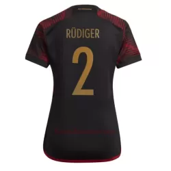 Koszulka Niemcy Antonio Rudiger 2 MŚ 2022 Wyjazdowa Damska Koszulka Niemcy Antonio Rudiger 2 MŚ 2022 Wyjazdowa Damska