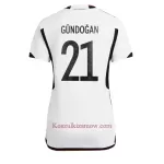 Koszulka Niemcy Ilkay Gündogan 21 MŚ 2022 Domowa Damska
