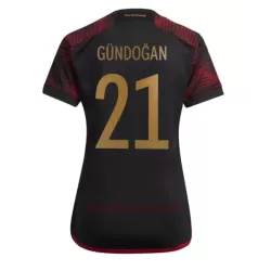Koszulka Niemcy Ilkay Gündogan 21 MŚ 2022 Wyjazdowa Damska Koszulka Niemcy Ilkay Gündogan 21 MŚ 2022 Wyjazdowa Damska