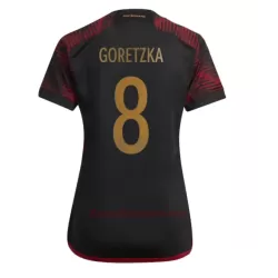 Koszulka Niemcy Leon Goretzka 8 MŚ 2022 Wyjazdowa Damska Koszulka Niemcy Leon Goretzka 8 MŚ 2022 Wyjazdowa Damska