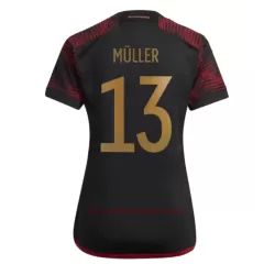 Koszulka Niemcy Thomas Müller 13 MŚ 2022 Wyjazdowa Damska Koszulka Niemcy Thomas Müller 13 MŚ 2022 Wyjazdowa Damska