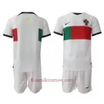 Koszulka Portugalia MŚ 2022 Wyjazdowa Dziecięca