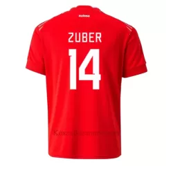 Koszulka Szwajcaria Steven Zuber 14 MŚ 2022 Domowa Koszulka Szwajcaria Steven Zuber 14 MŚ 2022 Domowa