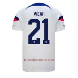 Koszulka USA Timothy Weah 21 MŚ 2022 Domowa Koszulka USA Timothy Weah 21 MŚ 2022 Domowa