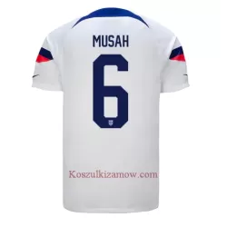Koszulka USA Yunus MUSAh 6 MŚ 2022 Domowa Koszulka USA Yunus MUSAh 6 MŚ 2022 Domowa