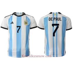 Koszulka Argentyna de Paul 7 MŚ 2022 Domowa Koszulka Argentyna de Paul 7 MŚ 2022 Domowa