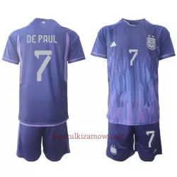 Koszulka Argentyna de Paul 7 MŚ 2022 Wyjazdowa Dziecięca Koszulka Argentyna de Paul 7 MŚ 2022 Wyjazdowa Dziecięca