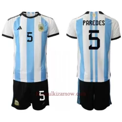 Koszulka Argentyna Leandro Paredes 5 MŚ 2022 Domowa Dziecięca Koszulka Argentyna Leandro Paredes 5 MŚ 2022 Domowa Dziecięca