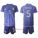 Koszulka Argentyna Leandro Paredes 5 MŚ 2022 Wyjazdowa Dziecięca