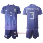 Koszulka Argentyna Nicolas Tagliafico 3 MŚ 2022 Wyjazdowa Dziecięca
