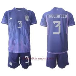 Koszulka Argentyna Nicolas Tagliafico 3 MŚ 2022 Wyjazdowa Dziecięca Koszulka Argentyna Nicolas Tagliafico 3 MŚ 2022 Wyjazdowa Dziecięca