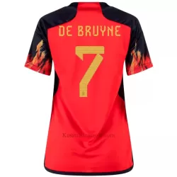 Koszulka Belgia DE BRUYNE 7 MŚ 2022 Domowa Damska Koszulka Belgia DE BRUYNE 7 MŚ 2022 Domowa Damska