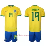Koszulka Brazylia Antony 19 MŚ 2022 Domowa Dziecięca