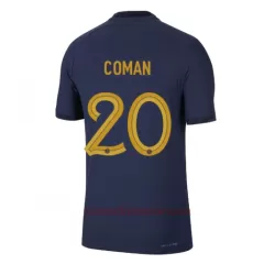 Koszulka Francja Kingsley Coman 20 MŚ 2022 Domowa Koszulka Francja Kingsley Coman 20 MŚ 2022 Domowa