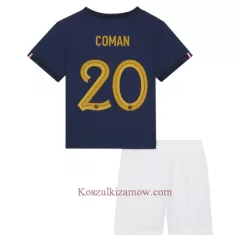 Koszulka Francja Kingsley Coman 20 MŚ 2022 Domowa Dziecięca Koszulka Francja Kingsley Coman 20 MŚ 2022 Domowa Dziecięca