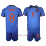 Koszulka Holandia Cody Gakpo 8 MŚ 2022 Wyjazdowa Dziecięca