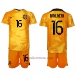 Koszulka Holandia Tyrell Malacia 16 MŚ 2022 Domowa Dziecięca