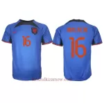 Koszulka Holandia Tyrell Malacia 16 MŚ 2022 Wyjazdowa