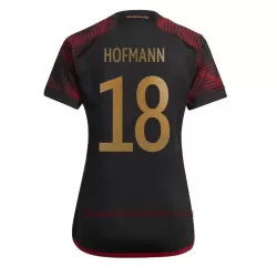 Koszulka Niemcy Jonas Hofmann 18 MŚ 2022 Wyjazdowa Damska Koszulka Niemcy Jonas Hofmann 18 MŚ 2022 Wyjazdowa Damska