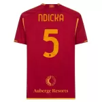 Koszulka AS Roma Ndicka 5 23/24 Domowa