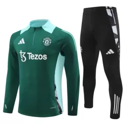 Manchester United Zestaw Bluzy Treningowej 24/25 Zielony Manchester United Zestaw Bluzy Treningowej 24/25 Zielony