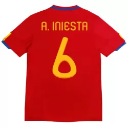 Koszulka Hiszpania A. Iniesta 6 2010 Retro Domowa Koszulka Hiszpania A. Iniesta 6 2010 Retro Domowa