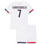 Koszulka Paris Saint-Germain Kvaratskhelia 7 24/25 Wyjazdowa Dziecięca