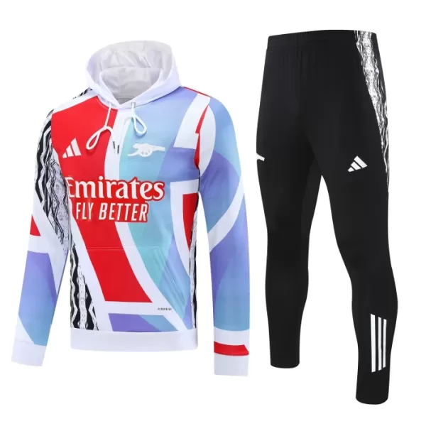 Arsenal Hoodie Zestaw Bluzy Treningowej 24/25 Biały Arsenal Hoodie Zestaw Bluzy Treningowej 24/25 Biały