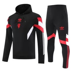 Manchester United Hoodie Zestaw Bluzy Treningowej 24/25 Czarny Manchester United Hoodie Zestaw Bluzy Treningowej 24/25 Czarny
